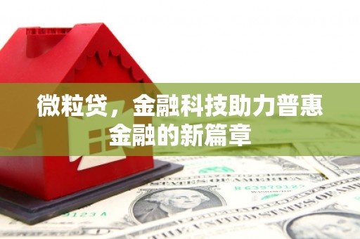 毕节微粒贷，金融科技助力普惠金融的新篇章