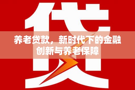 毕节养老贷款，新时代下的金融创新与养老保障
