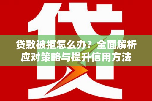 毕节贷款被拒怎么办？全面解析应对策略与提升信用方法