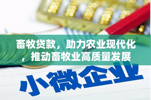 毕节畜牧贷款，助力农业现代化，推动畜牧业高质量发展