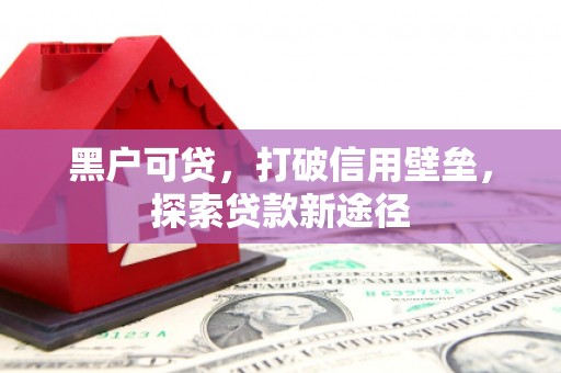 毕节黑户可贷，打破信用壁垒，探索贷款新途径