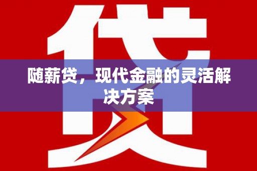 毕节随薪贷，现代金融的灵活解决方案