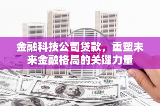 毕节金融科技公司贷款，重塑未来金融格局的关键力量