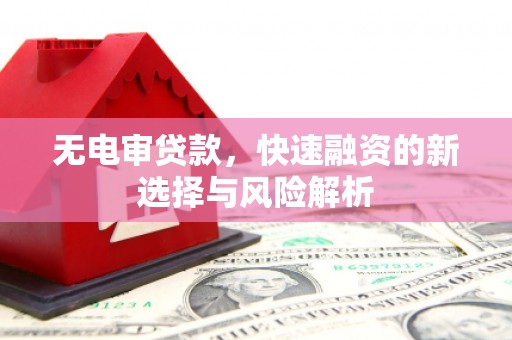 毕节无电审贷款，快速融资的新选择与风险解析