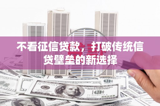 毕节不看征信贷款，打破传统信贷壁垒的新选择