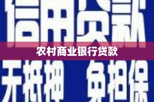 毕节农村商业银行贷款