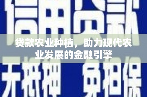 毕节贷款农业种植，助力现代农业发展的金融引擎