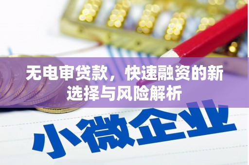 毕节无电审贷款，快速融资的新选择与风险解析