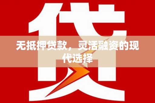 毕节无抵押贷款，灵活融资的现代选择