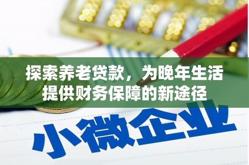毕节探索养老贷款，为晚年生活提供财务保障的新途径