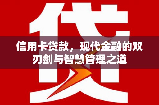 毕节信用卡贷款，现代金融的双刃剑与智慧管理之道
