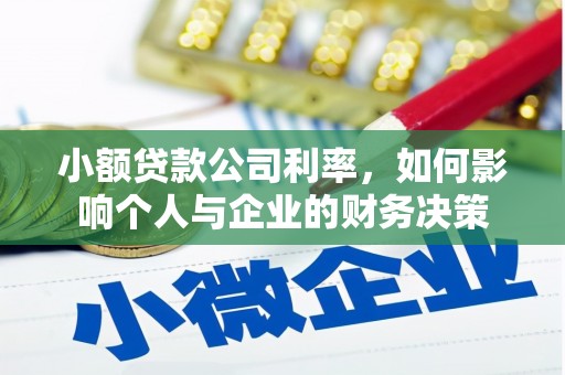 毕节小额贷款公司利率，如何影响个人与企业的财务决策