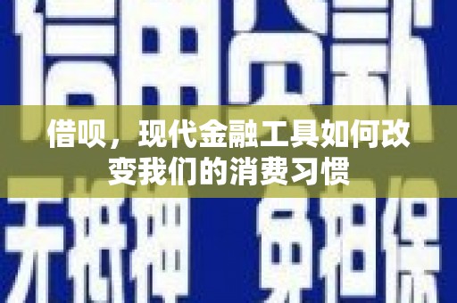毕节借呗，现代金融工具如何改变我们的消费习惯