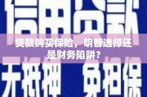 毕节贷款购买保险，明智选择还是财务陷阱？