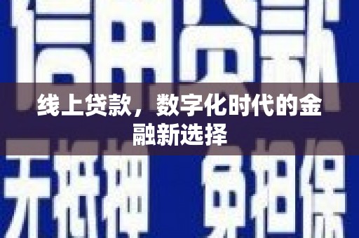 毕节线上贷款，数字化时代的金融新选择
