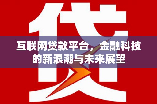 毕节互联网贷款平台，金融科技的新浪潮与未来展望