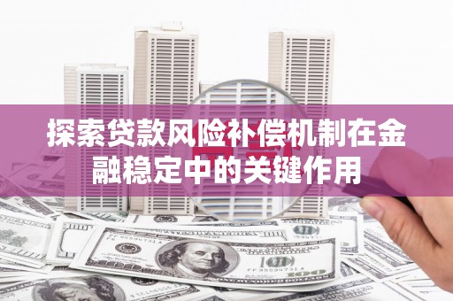 毕节探索贷款风险补偿机制在金融稳定中的关键作用