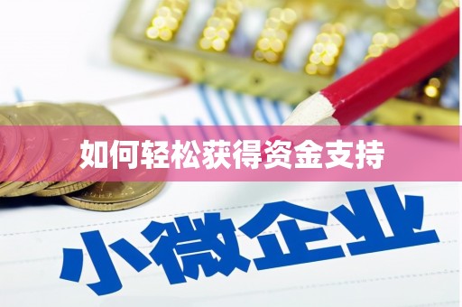 毕节如何轻松获得资金支持
