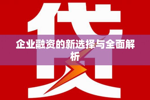 毕节企业融资的新选择与全面解析